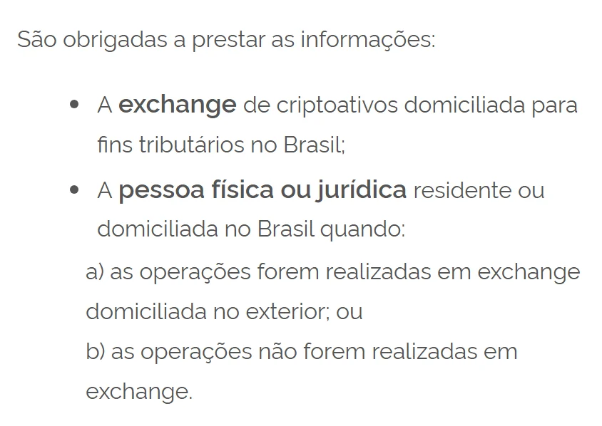Página de serviço do gov.br listando os obrigados segundo o modelo antigo, sem o limite mensal de R$ 35.000