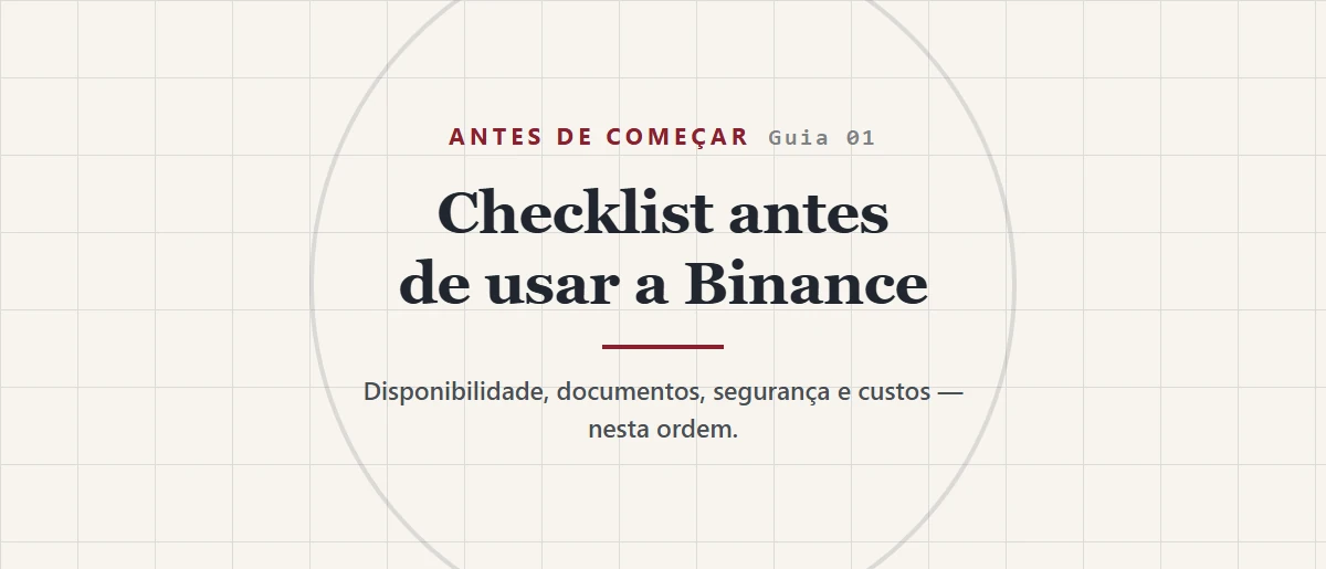 Binance Brasil: checklist antes de começar