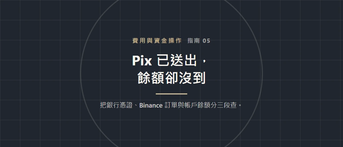 Binance Pix 顯示處理中或未入帳：巴西用戶排查指南